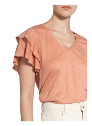 Summum Woman T-Shirt Aus Leinen rosa