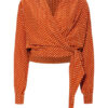 Summum Woman Wickelbluse braun