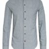 Superdry Hemd Regular Fit Mit Stehkragen grau
