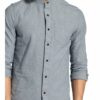 Superdry Hemd Regular Fit Mit Stehkragen grau