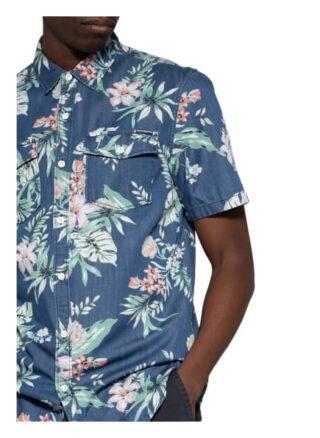 Superdry Kurzarm-Hemd Herren, Blau
