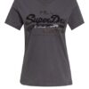 Superdry T-Shirt Mit Paillettenbesatz grau