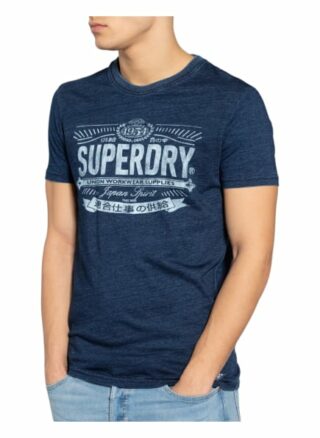 Superdry T-Shirt Herren, Blau