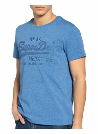 Superdry T-Shirt Herren, Blau