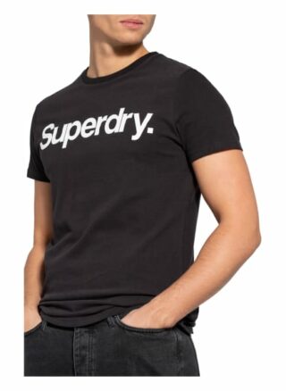 Superdry T-Shirt Herren, Schwarz