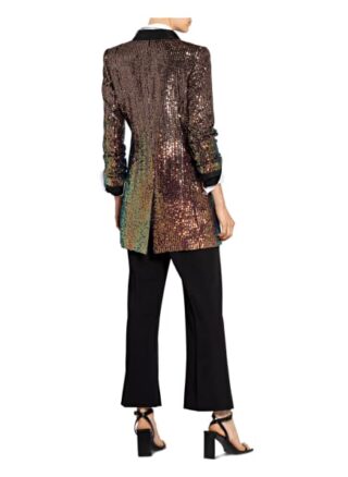 Talbot Runhof Longblazer buckingham6 Mit Paillettenbesatz rot