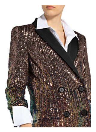 Talbot Runhof Longblazer buckingham6 Mit Paillettenbesatz rot