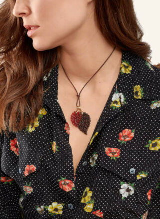 Tamara Comolli Anhänger India Leaf Medium Aus 18 Karat Roségold Und Snakewood rosegold