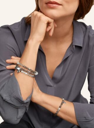 Tamara Comolli Armband India Drop Cashmere Medium Aus 18 Karat Weißgold Und Mondsteinen silber