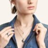 Tamara Comolli Halskette Mymikado Aus 18 Karat Weißgold Mit Diamant Pavé silber