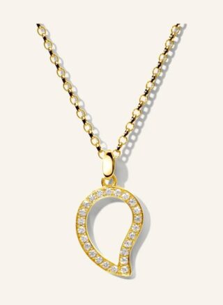 Tamara Comolli Halskette Signature Large Aus 18 Karat Gelbgold Mit Diamant Pavé gold