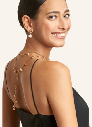Tamara Comolli Ohrringe Bouton 2 Cabochon Camel Aus 18 Karat Roségold Mit Diamanten Und Mondtein rosegold