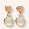 Tamara Comolli Ohrringe Bouton 2 Cabochon Camel Aus 18 Karat Roségold Mit Diamanten Und Mondtein rosegold