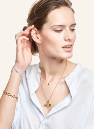 Tamara Comolli Ohrringe Gypsy Creole Small Aus 18 Karat Gelbgold Mit Diamant Pavé gold