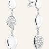 Tamara Comolli Ohrringe Signature Wave Medium Aus 18 Karat Weißgold Mit Diamant Pavé silber