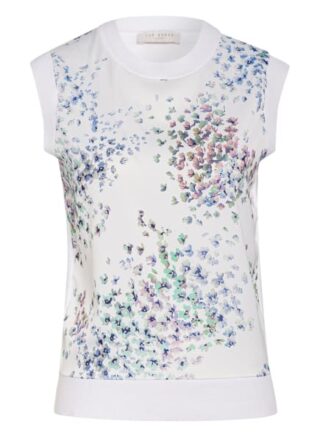 Ted Baker Blusentop Nnessa Im Materialmix weiss