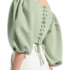 Ted Baker Cropped-Shirt Jordern blau