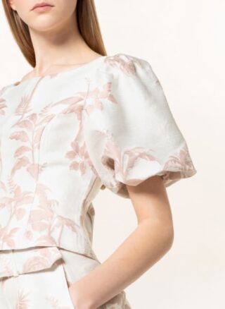 Ted Baker Cropped-Shirt Riverr Aus Jacquard weiss
