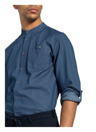 Ted Baker Jeanshemd Hyon Slim Fit Mit Stehkragen blau