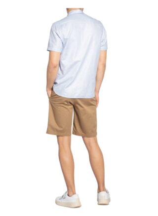 Ted Baker Kurzarm-Hemd Civiche Slim Fit Mit Leinen blau