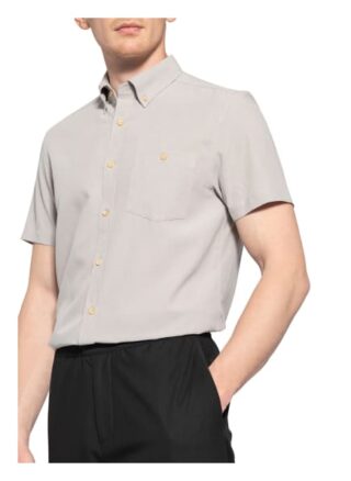 Ted Baker Kurzarm-Hemd Kostume Slim Fit grau