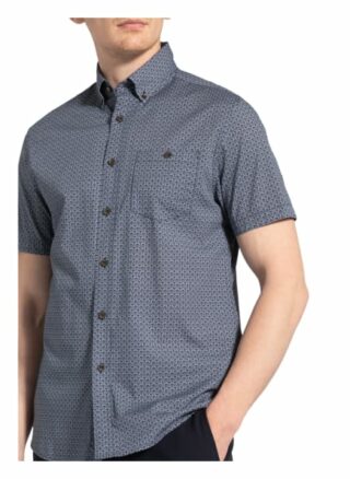 Ted Baker Kurzarm-Hemd Tartare Slim Fit blau