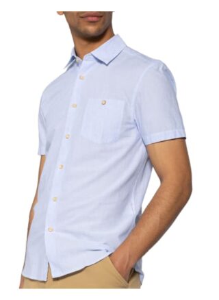 Ted Baker Kurzarm-Hemd Teriyaki Slim Fit blau