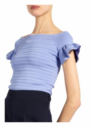 Ted Baker Off-Shoulder-Strickshirt blau
