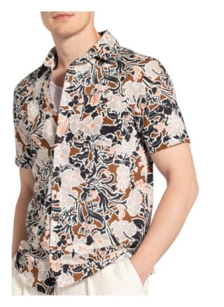 Ted Baker Resorthemd Sitcom Slim Fit Mit Leinen braun