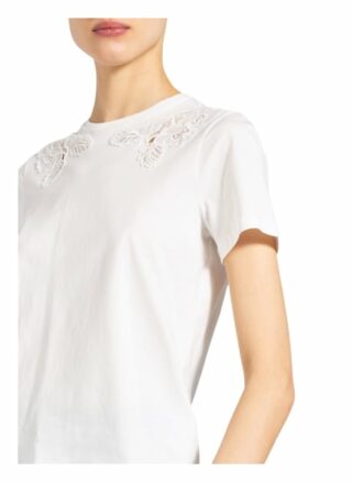 Ted Baker T-Shirt Mit Spitzenbesatz weiss