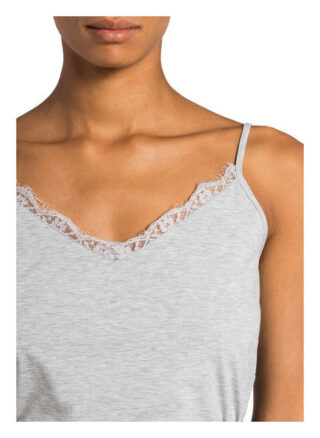 Ted Baker Top Paygee Mit Spitzenbesatz grau