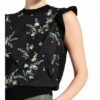 Ted Baker Top Zaphira Im Materialmix schwarz