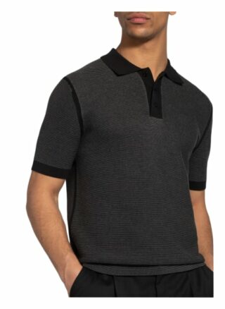 Theory Strick-Poloshirt schwarz
