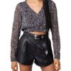 Tigha Bluse Arya Leo 21031 Loose Fit schwarz