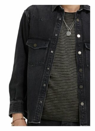 Tigha Denim Hemd Danti Regular Fit grau