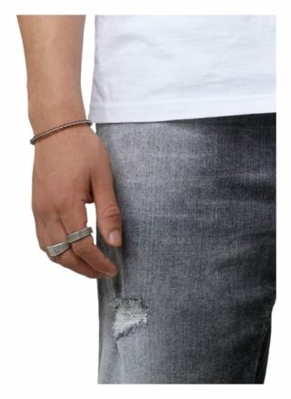 Tigha Denim Shorts Ley Open Edges 21031 Regular Fit grau