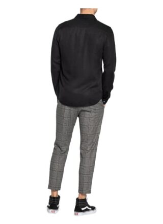 tigha Senyo Casual-Hemd Herren, Schwarz