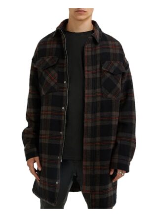 Tigha Hemdjacke Lono Oversize Fit braun