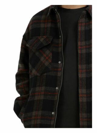 Tigha Hemdjacke Lono Oversize Fit braun