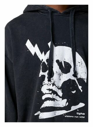 Tigha Hoodie Electrified Skull Hoodie Regular Fit schwarz