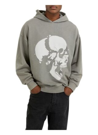 Tigha Hoodie Loose Your Head Hoodie Loose Fit grau