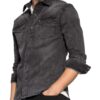 Tigha Jeanshemd Fred Slim Fit schwarz