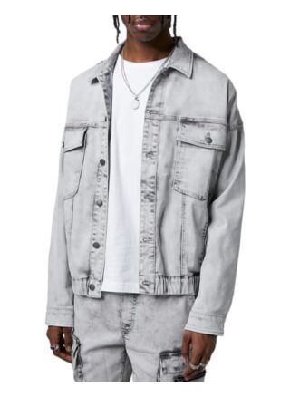 Tigha Jeansjacke Atos Regular Fit grau