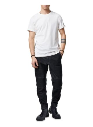 Tigha Lederhose Adeel Regular Fit schwarz