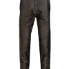 Tigha Lederhose Aleko Cropped Cow Leather Regular Fit schwarz