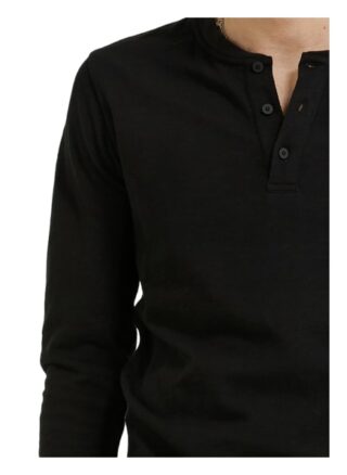 Tigha Longsleeve Chibs Henley Regular Fit schwarz