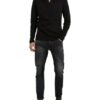 Tigha Longsleeve Chibs Henley Regular Fit schwarz