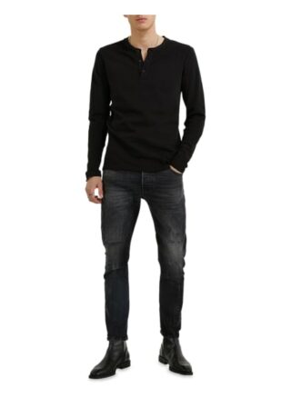 Tigha Longsleeve Chibs Henley Regular Fit schwarz