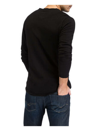 tigha Longsleeve Herren, Schwarz