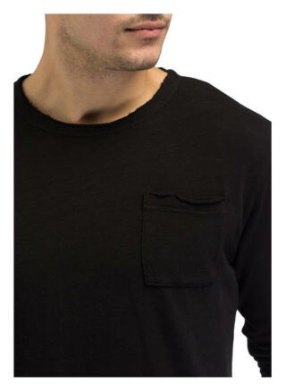 tigha Longsleeve Herren, Schwarz